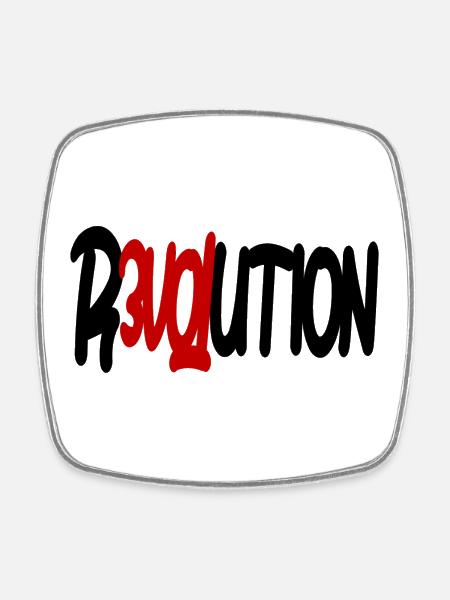Revolution - Love - Square fridge magnet - white