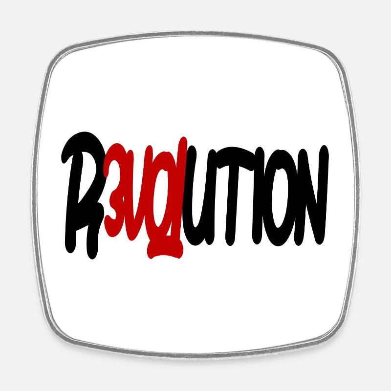 Revolution - Love - Square fridge magnet - white