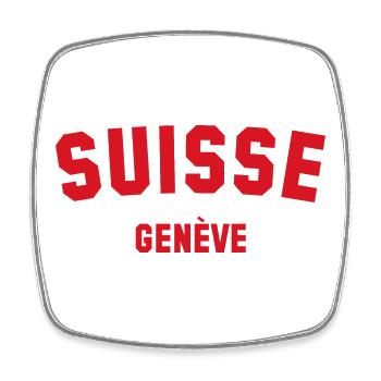 GENEVE Geneva Suisse Switzerland Switzerland - Square fridge magnet - white - Front