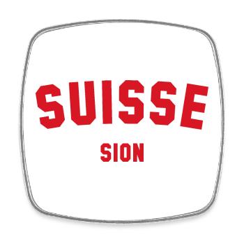 SION Suisse Switzerland Schweiz - Viereckiger Kühlschrankmagnet - Weiß - Vorne