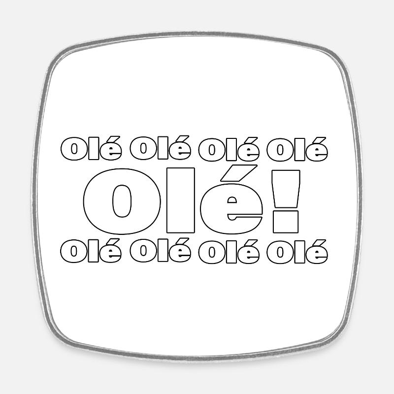 Olé - Viereckiger Kühlschrankmagnet - Weiß