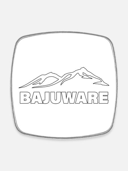 BAJUWARE - Viereckiger Kühlschrankmagnet - Weiß