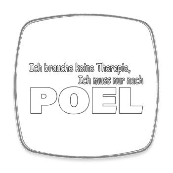 Therapie POEL - Viereckiger Kühlschrankmagnet - Weiß - Vorne