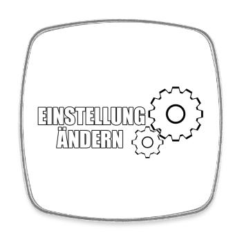 EINSTELLUNG ÄNDERN - Viereckiger Kühlschrankmagnet - Weiß - Vorne