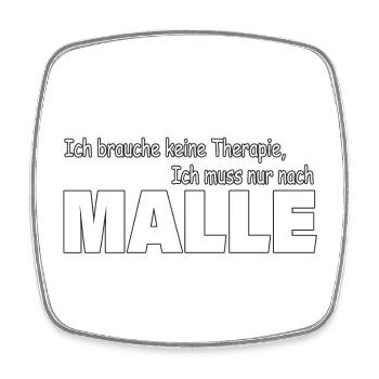 Therapie MALLE - Viereckiger Kühlschrankmagnet - Weiß - Vorne