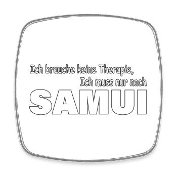 Therapie SAMUI - Viereckiger Kühlschrankmagnet - Weiß - Vorne
