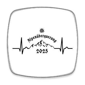 Alpenüberquerung Alpen Überquerung 2025 Bayern - Viereckiger Kühlschrankmagnet - Weiß - Vorne
