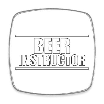 Beer instructor - Viereckiger Kühlschrankmagnet - Weiß - Vorne