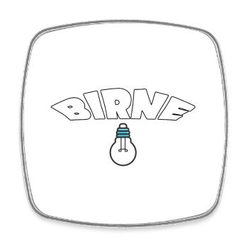POIRE - Magnet carré - blanc - Devant