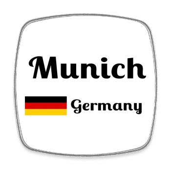 München, Deutschland - Stilvolle Drucke - Viereckiger Kühlschrankmagnet - Weiß - Vorne