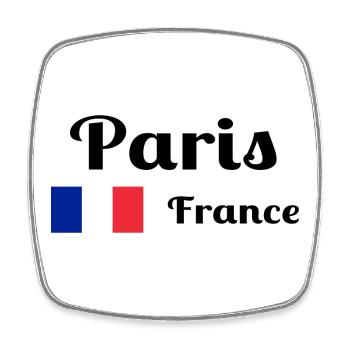 Paris, France- Imprimés élégants - Magnet carré - blanc - Devant