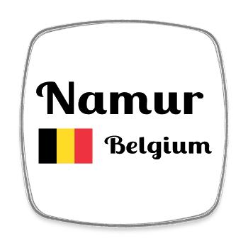 Namur Belgium- Stylish prints - Square fridge magnet - white - Front