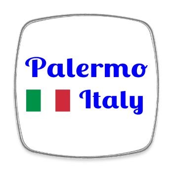 Palerme, Italie - Imprimés élégants - Magnet carré - blanc - Devant