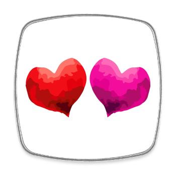 Heart Love In Love Wedding - Square fridge magnet - white - Front