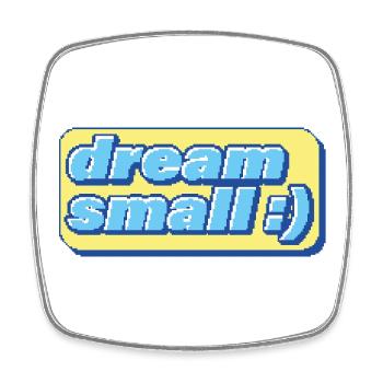 Retro Pixel Dream – Ironic motivation - Square fridge magnet - white - Front