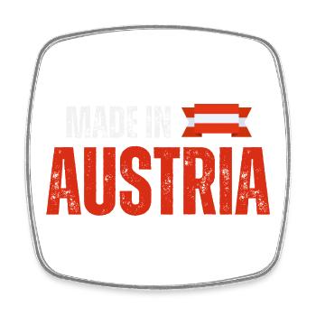 Made in Austria, Austrian pride - Square fridge magnet - white - Front