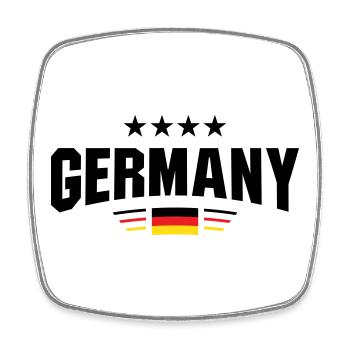 Germany Fan Curve - Square fridge magnet - white - Front