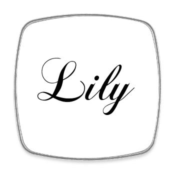 Lily - T-shirts, tasses et sacs avec ton nom dessus - Magnet carré - blanc - Devant