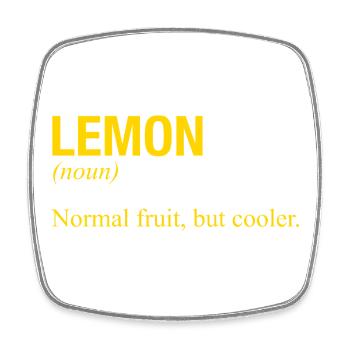 LEMON - Square fridge magnet - white - Front