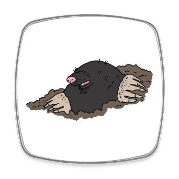 Mole - Square fridge magnet - white - Front