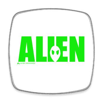 alien shadow - Square fridge magnet - white - Front