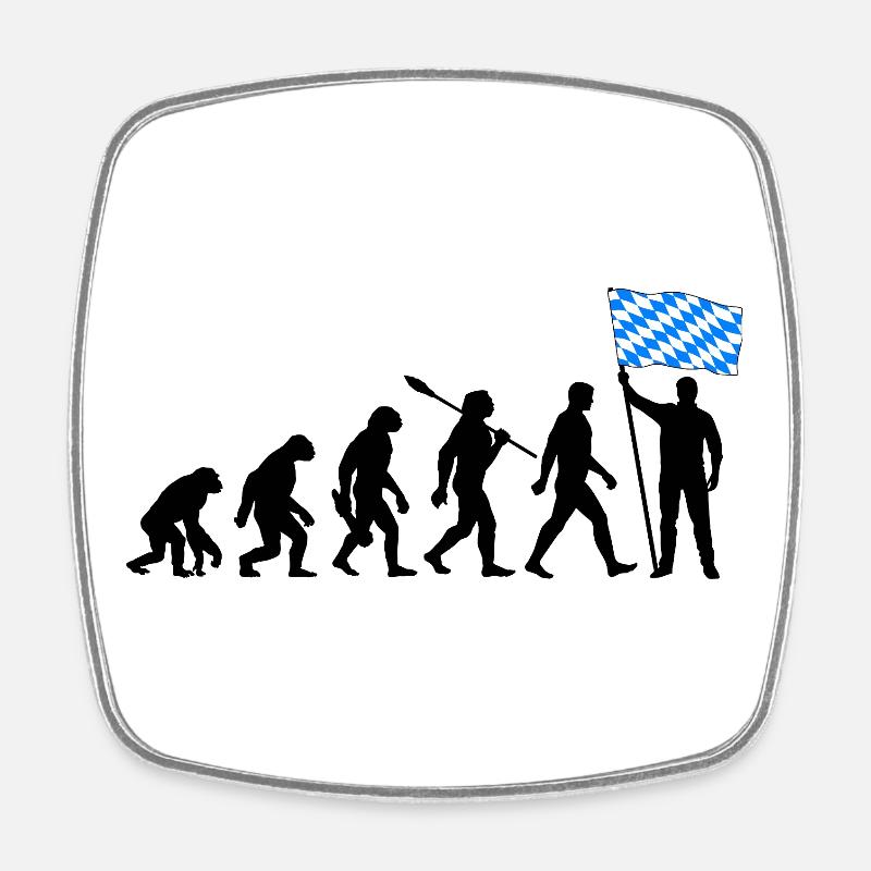 Bayern - Evolution - Flagge - Nation - Viereckiger Kühlschrankmagnet - Weiß