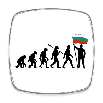 Bulgarien - Evolution - Flagge - Nation - Viereckiger Kühlschrankmagnet - Weiß - Vorne