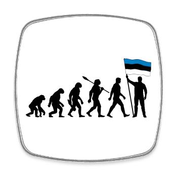 Estland - Evolution - Flagge - Nation - Viereckiger Kühlschrankmagnet - Weiß - Vorne