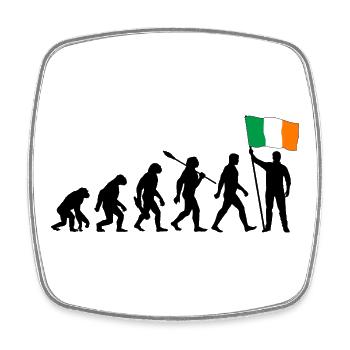 Irland - Evolution - Flagge - Nation - Viereckiger Kühlschrankmagnet - Weiß - Vorne