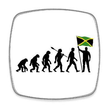 Jamaica - Evolution - Flagge - Nation - Viereckiger Kühlschrankmagnet - Weiß - Vorne