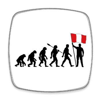 Peru - Evolution - Flagge - Nation - Viereckiger Kühlschrankmagnet - Weiß - Vorne