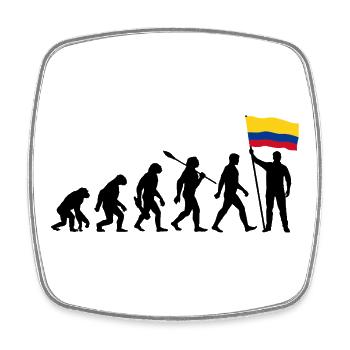 Kolumbien - Evolution - Flagge - Nation - Viereckiger Kühlschrankmagnet - Weiß - Vorne