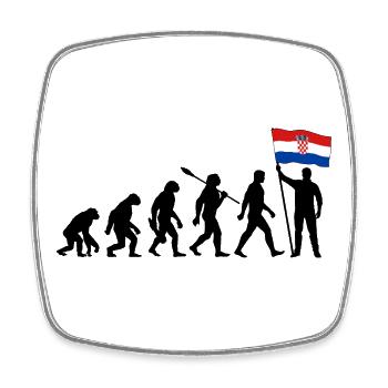 Kroatien - Evolution - Flagge - Nation - Viereckiger Kühlschrankmagnet - Weiß - Vorne