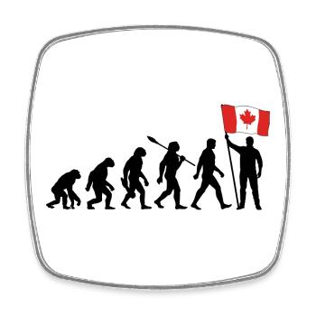 Kanada - Evolution - Flagge - Nation - Viereckiger Kühlschrankmagnet - Weiß - Vorne
