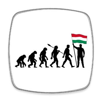 Ungarn - Evolution - Flagge - Nation - Viereckiger Kühlschrankmagnet - Weiß - Vorne