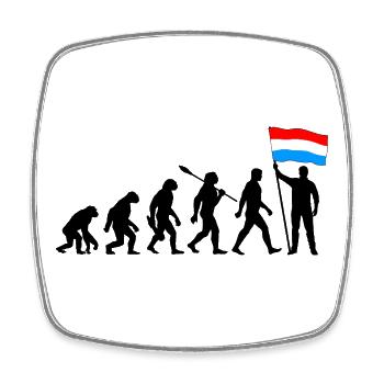 Luxemburg - Evolution - Flagge - Nation - Viereckiger Kühlschrankmagnet - Weiß - Vorne