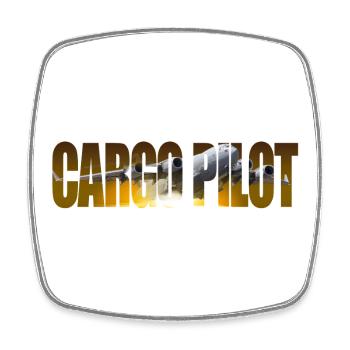 Cargo pilot C-17 - Viereckiger Kühlschrankmagnet - Weiß - Vorne