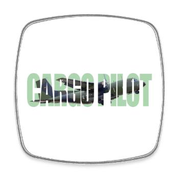 Cargo pilot C-160 - Viereckiger Kühlschrankmagnet - Weiß - Vorne