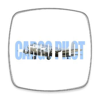 Cargo pilot B-307 - Viereckiger Kühlschrankmagnet - Weiß - Vorne