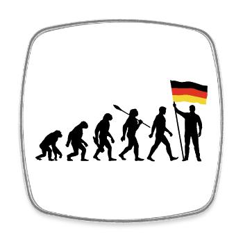 Deutschland - Evolution - Flagge - Nation - Viereckiger Kühlschrankmagnet - Weiß - Vorne