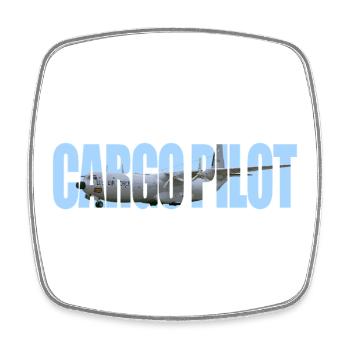 Cargo pilot C-133 - Viereckiger Kühlschrankmagnet - Weiß - Vorne