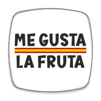 J’aime les fruits, drapeau de l’Espagne - Magnet carré - blanc - Devant