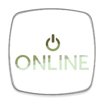 lettrage en ligne - Sur Bouton actif - Magnet carré - blanc - Devant