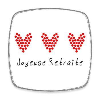 RETIREMENT. RETIREMENT. RETIRED. RETIREMENT - Square fridge magnet - white - Front