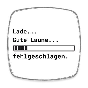 Lade Gute Laune - Viereckiger Kühlschrankmagnet - Weiß - Vorne