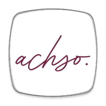 achso. - Viereckiger Kühlschrankmagnet - Weiß - Vorne
