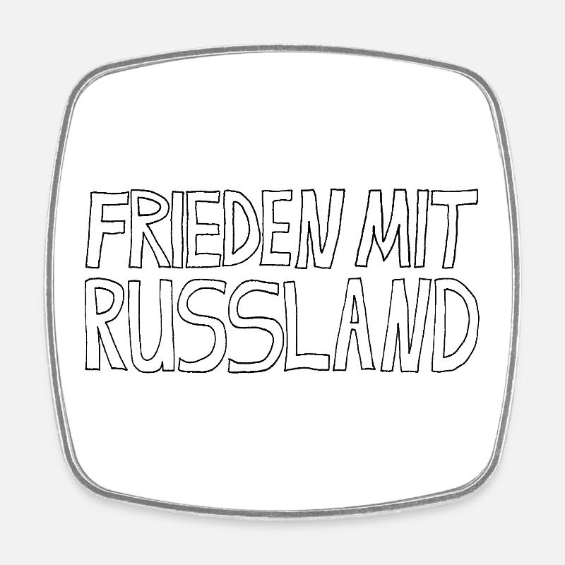 PAIX AVEC LA RUSSIE - Magnet carré - blanc