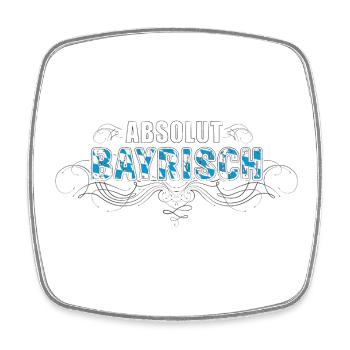 ABSOLUT BAYRISCH - TOP DESIGN - Viereckiger Kühlschrankmagnet - Weiß - Vorne