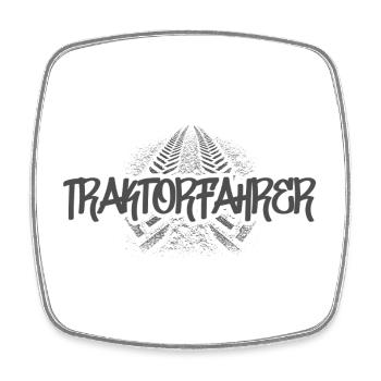 Tractor driver - Square fridge magnet - white - Front