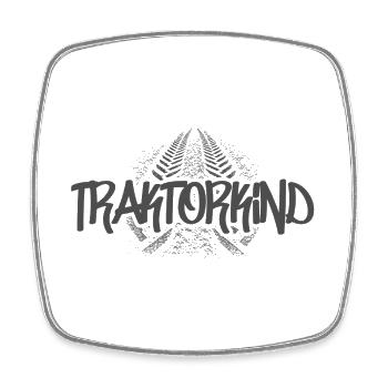 Traktorkind - Viereckiger Kühlschrankmagnet - Weiß - Vorne